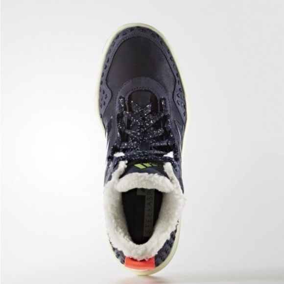 Stella Mccartney x Adidas Irana Fur High Top Sneakers Size 7 - Picture 2 of 11